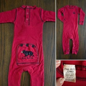 Lazy One “Bear Bottom” Flapjack Onesie - 12mo